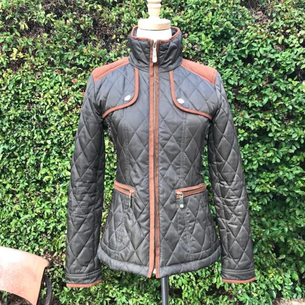 Vince Camuto Quilted Olive Green Jacket - Size XS